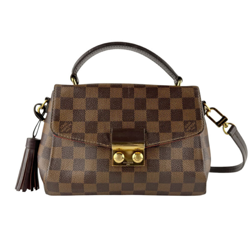 Louis Vuitton Shoulder Bag Damier Croisette Canvas Ebene Brown